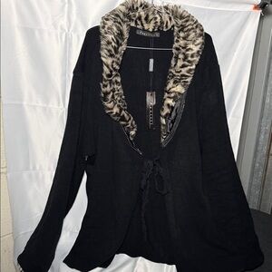 Stylish Black and Gray Cardigan